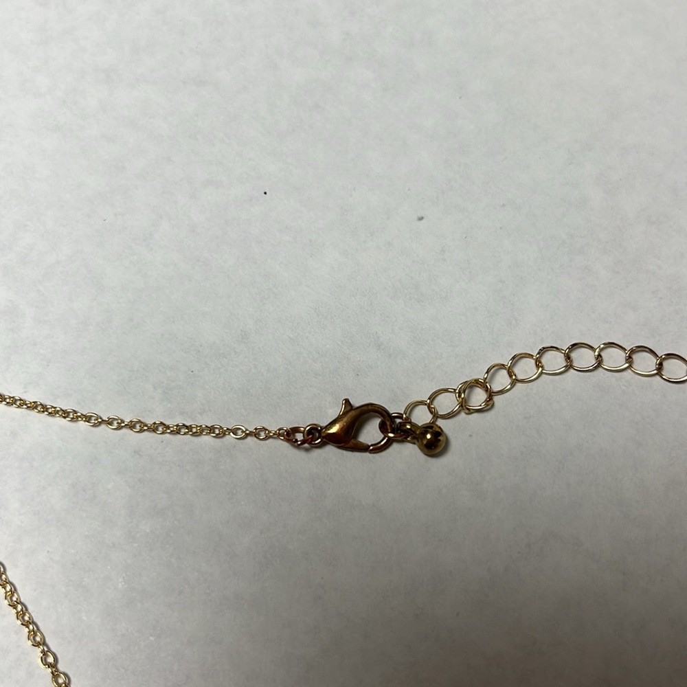 Gold tone yeehaw cursive scripture country western cowgirl rodeo necklace - Picture 11 of 11